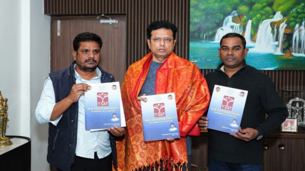 నూతన విద్యా విధానంలో టి-సాట్ భాగస్వామ్యం.. మంత్రిని కోరిన సీఈవో వేణుగోపాల్ రెడ్డి