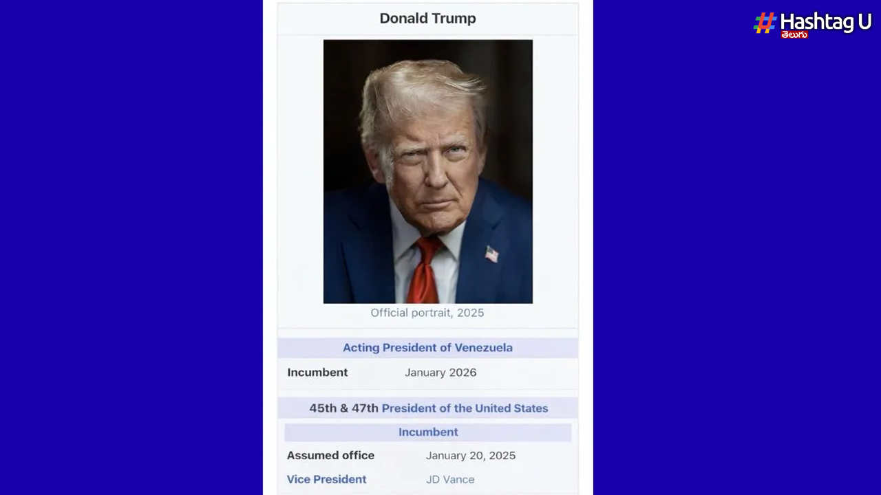 Donald Trump posts image showing himself as Acting President of Venezuela