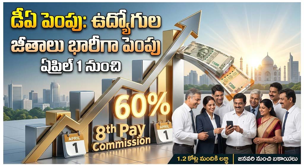 DA Hike: ఏప్రిల్ 1 నుంచి ఉద్యోగస్తుల జీతాలు భారీగా పెంపు