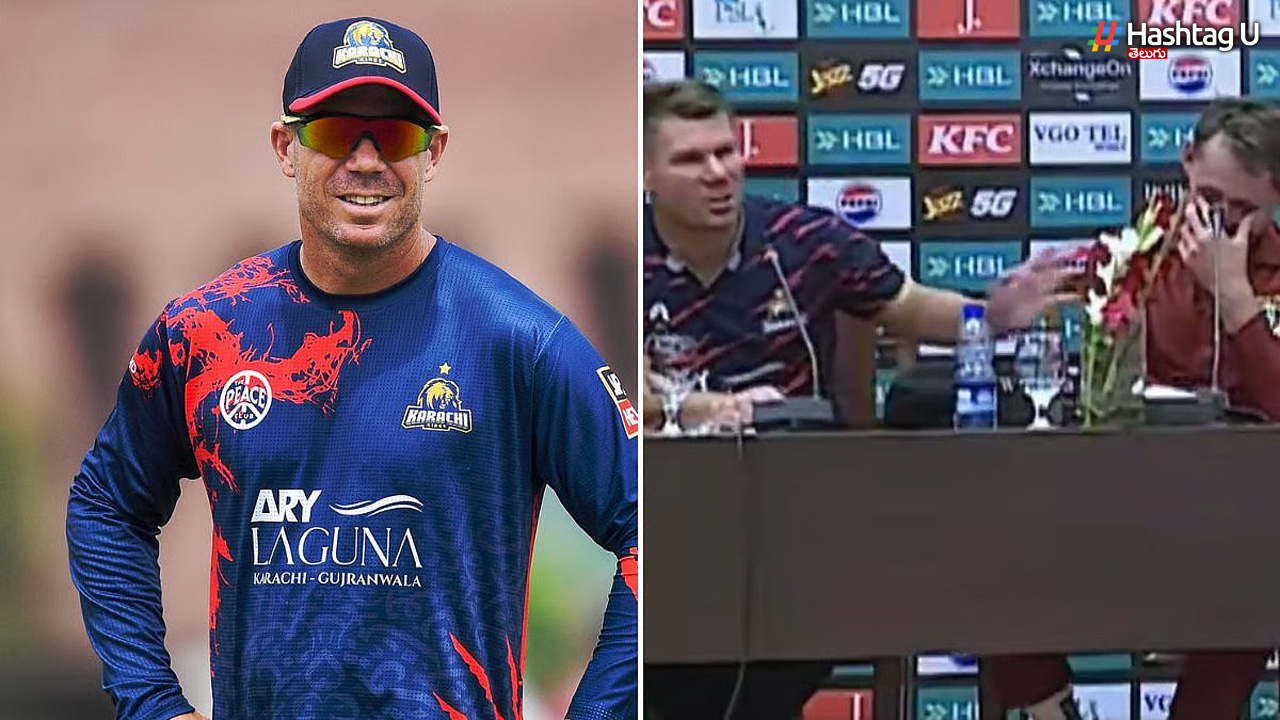 David Warner: పీఎస్ఎల్ ప్రెస్ మీట్‌లో పాక్ క్రికెటర్ల పరువు తీసిన వార్నర్
