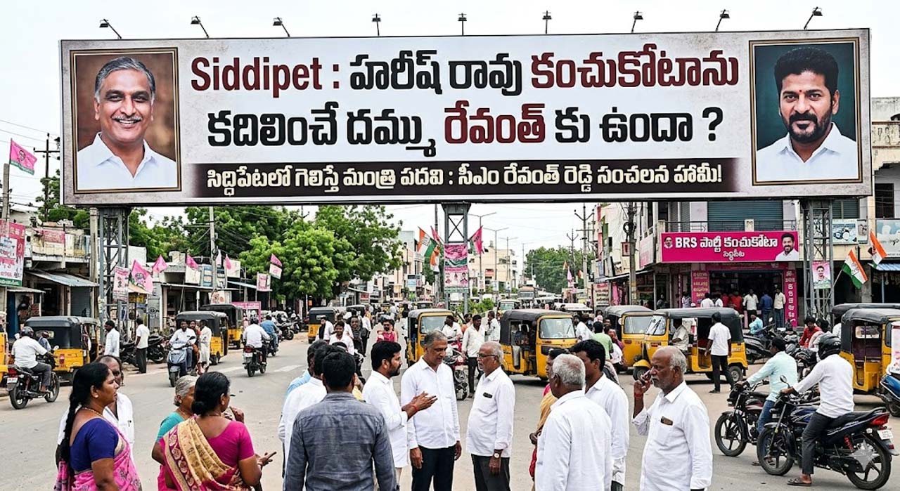 Siddipet : హరీష్ రావు కంచుకోటాను కదిలించే దమ్ము రేవంత్ కు ఉందా ?