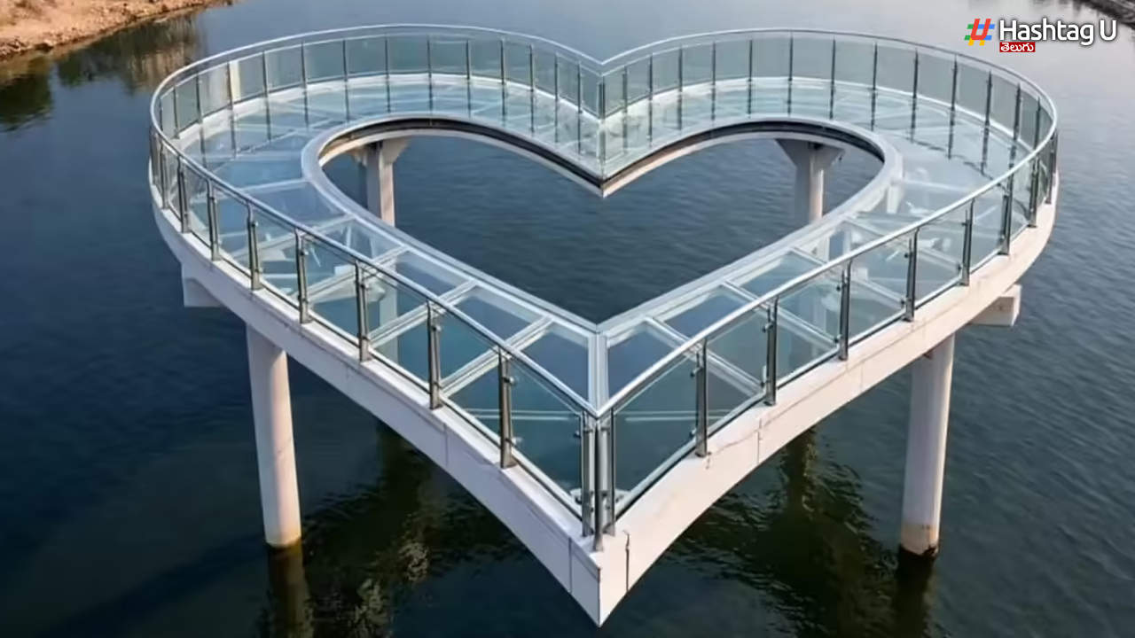 Telangana's first heart-shaped glass bridge.