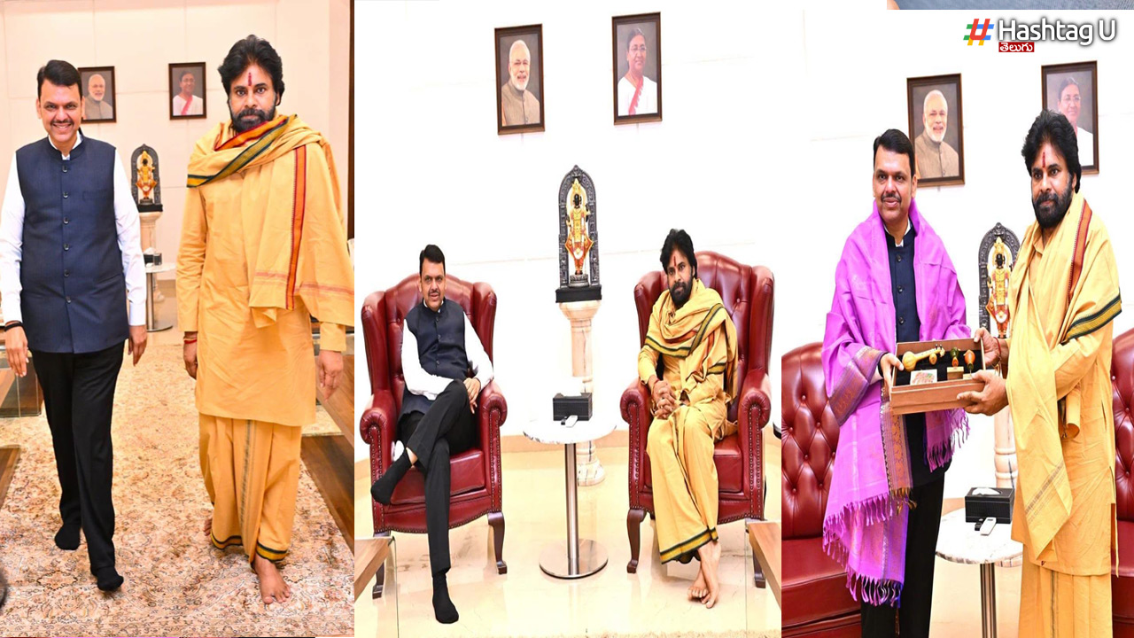 Pawan meets Maharashtra CM Devendra Fadnavis; expresses gratitude for providing two tigresses to AP.