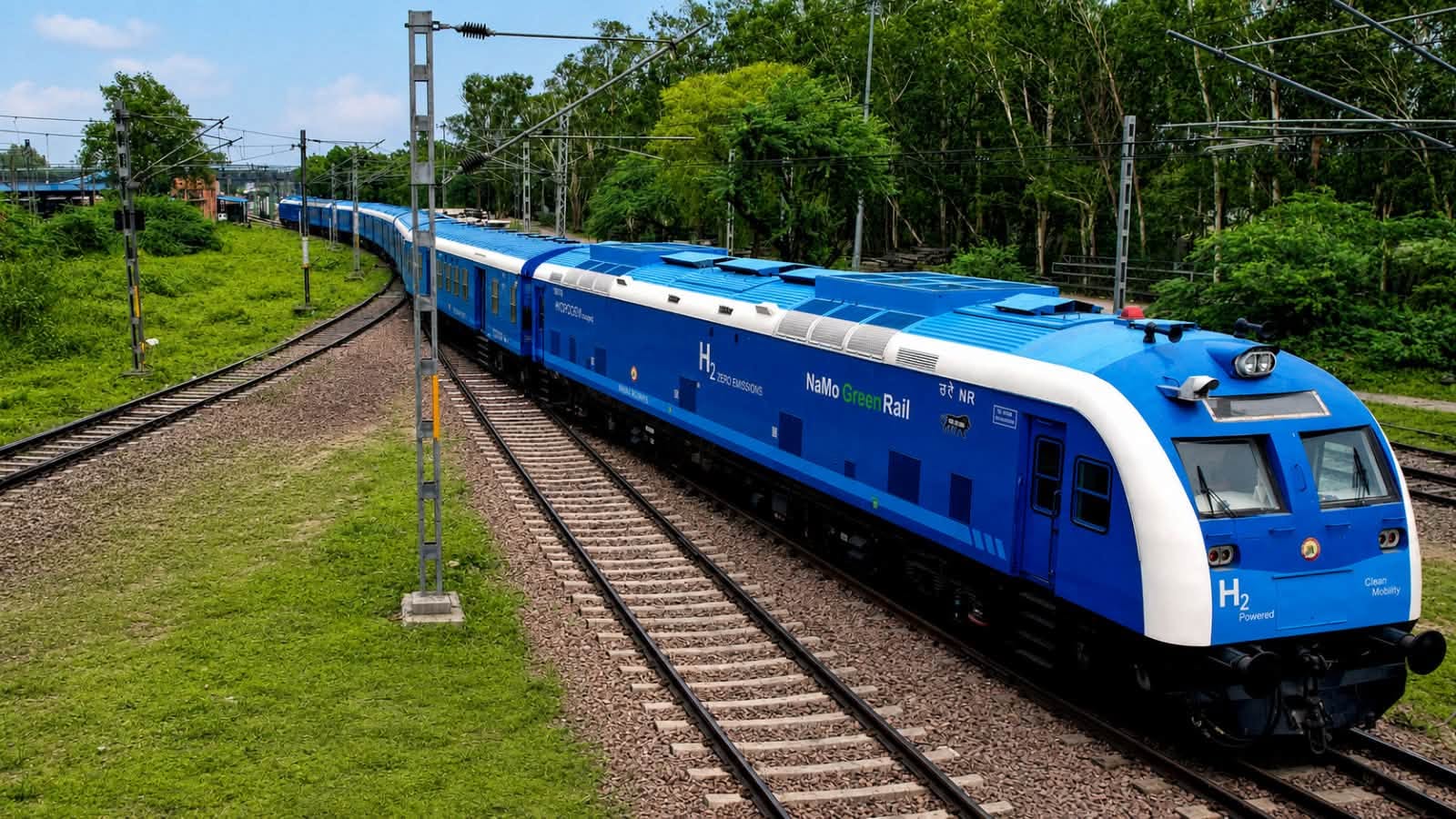 First hydrogen train to be launched today.